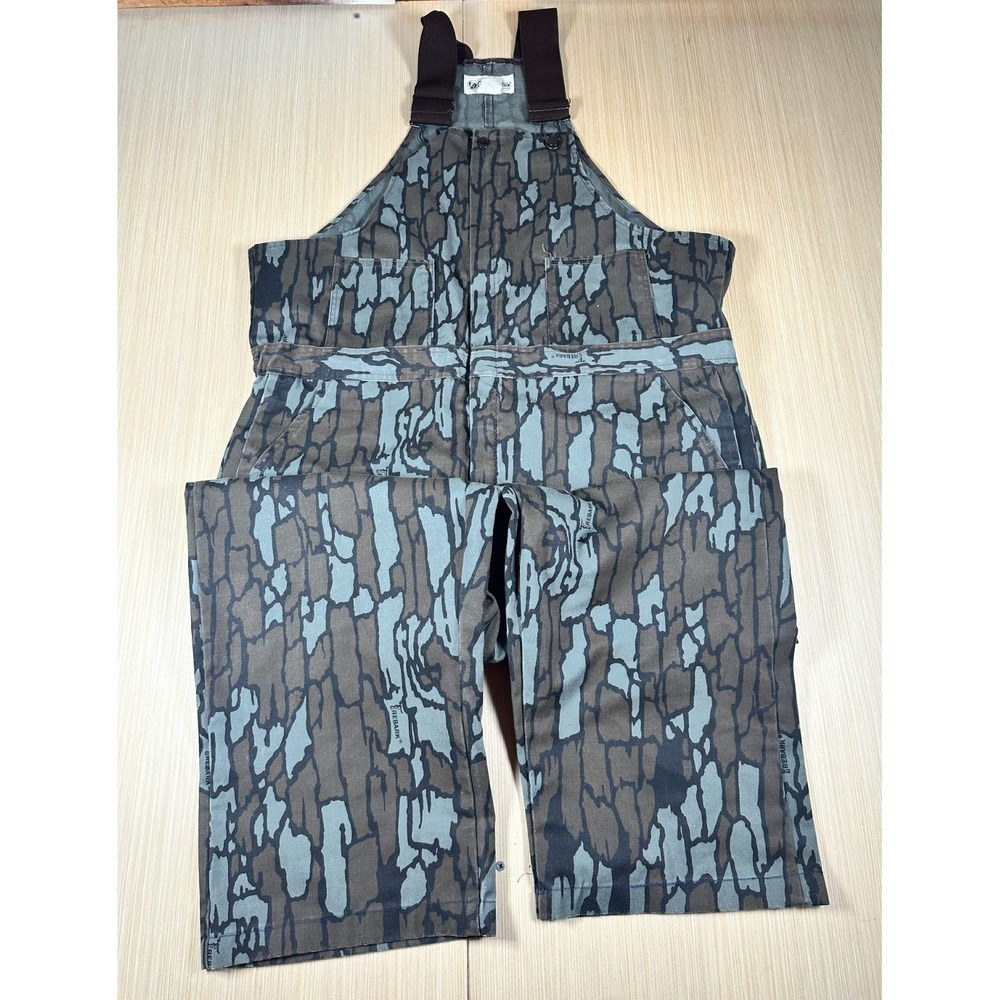 Vintage Gander Mountain Jumpsuit Mens Multicolor‎ Trebark Pockets Hiking Outdoor